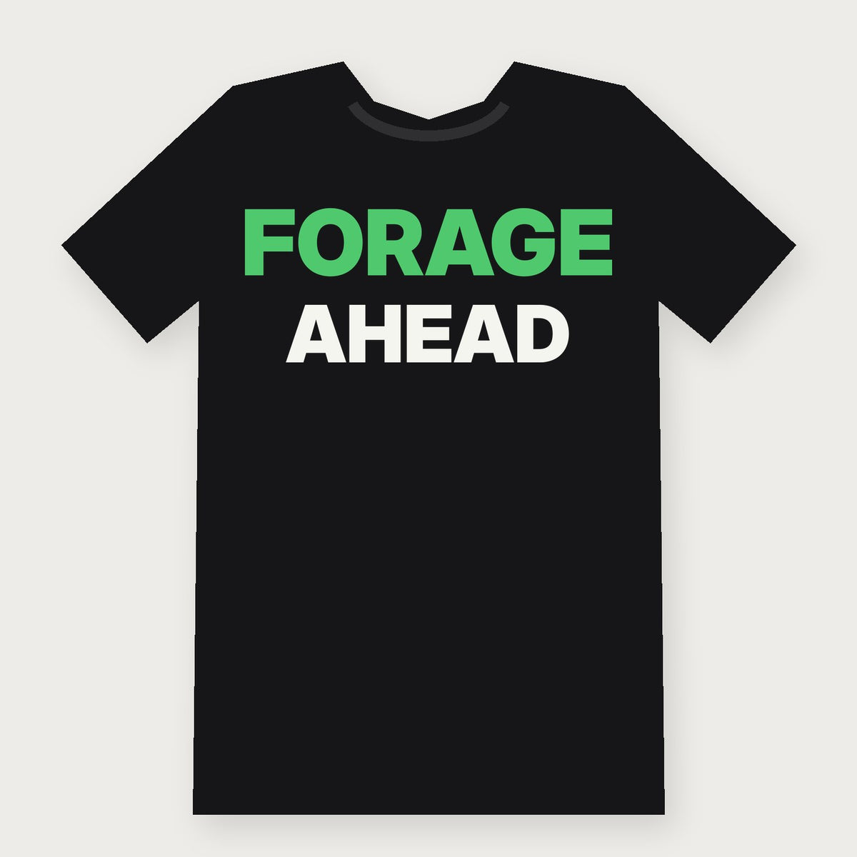 Forage Ahead Funny Herbalist T-Shirt on black