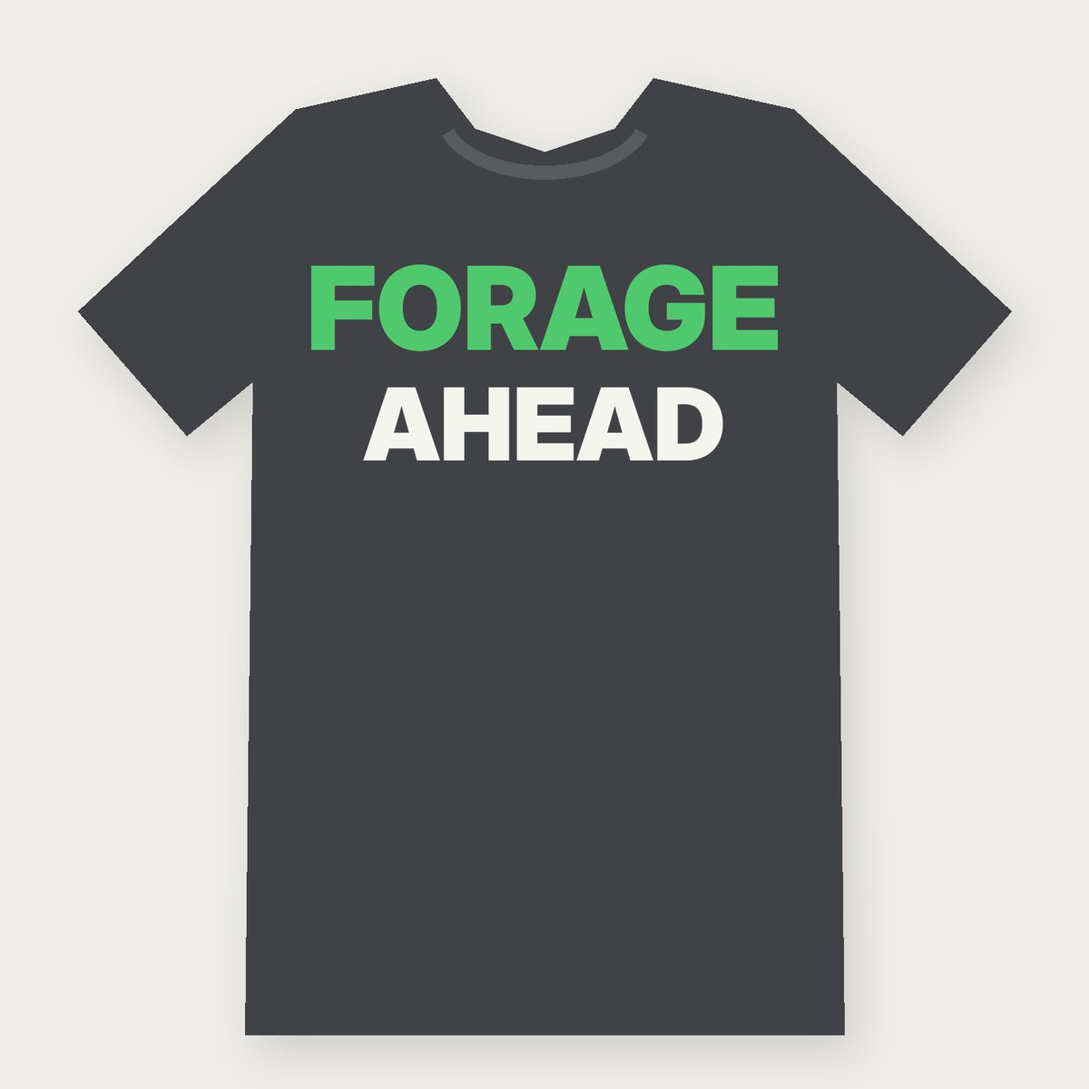 Forage Ahead Funny Herbalist T-Shirt on charcoal
