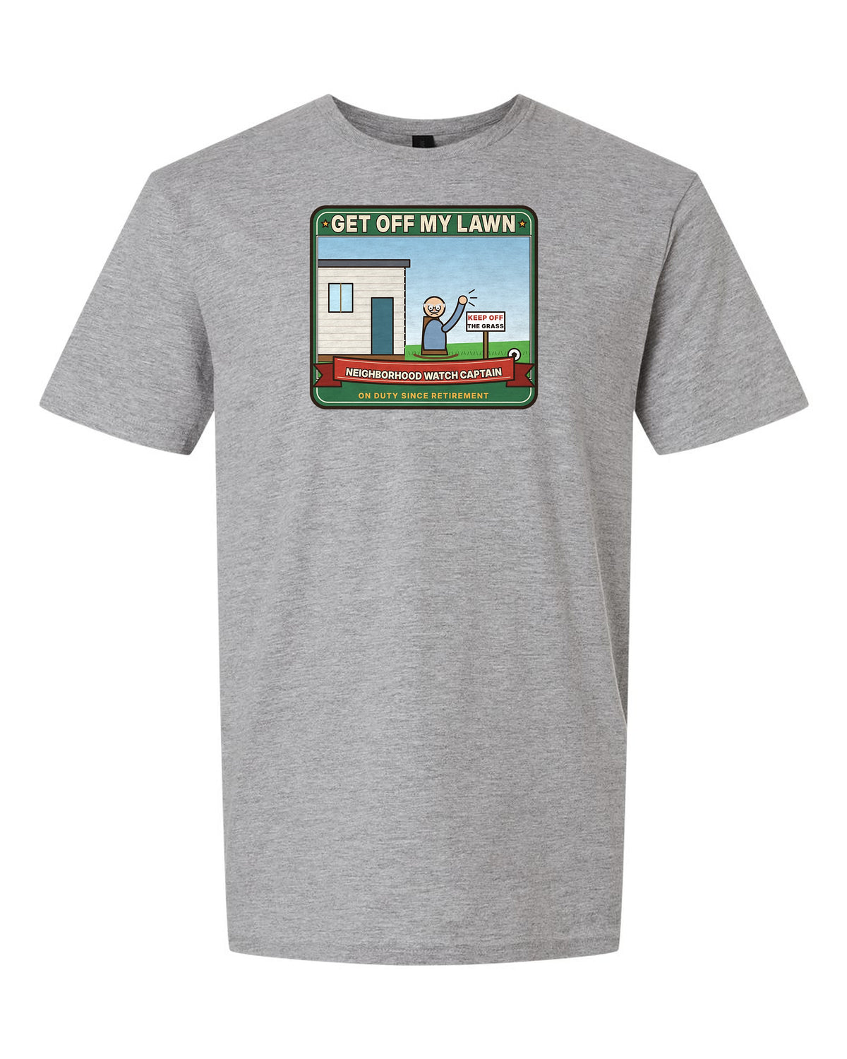 Get Off My Lawn: Neighborhood Watch Captain - Funny Grumpy Old Man T-Shirt