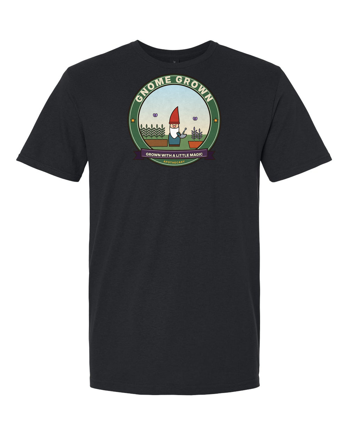 Gnome Grown: Grown With a Little Magic - Garden Gnome Herbalist T-Shirt