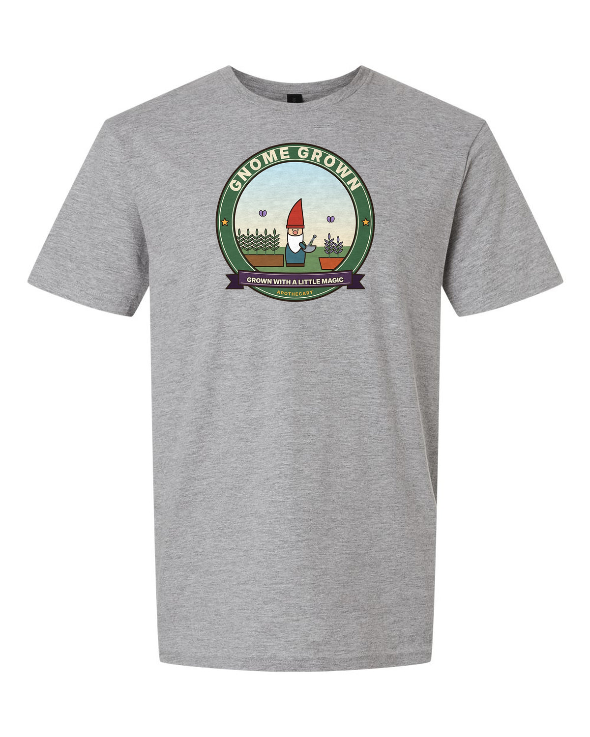 Gnome Grown: Grown With a Little Magic - Garden Gnome Herbalist T-Shirt