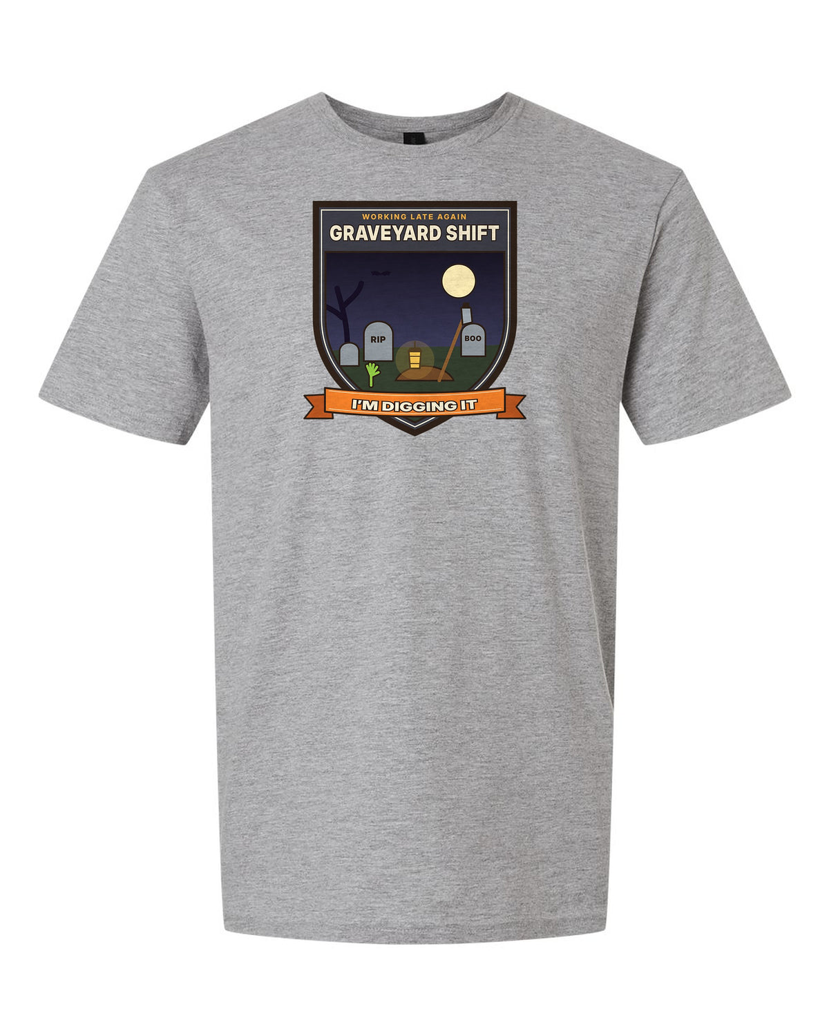Graveyard Shift: I'm Digging It - Funny Halloween T-Shirt