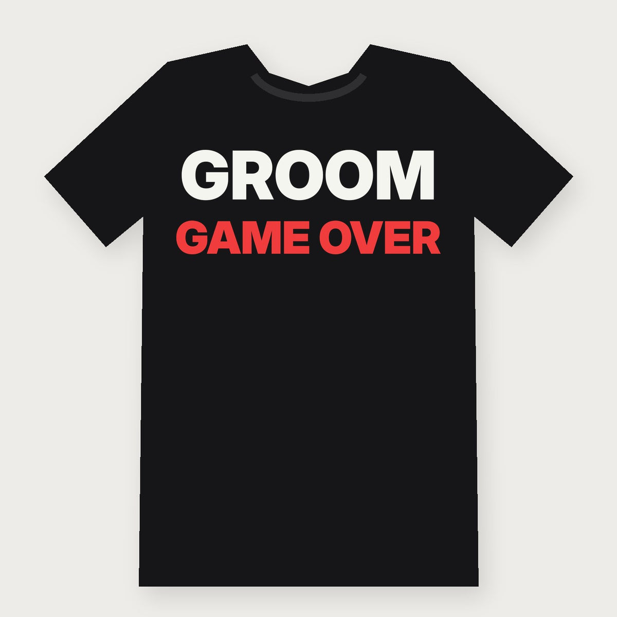 Groom: Game Over Group & Party T-Shirt on black