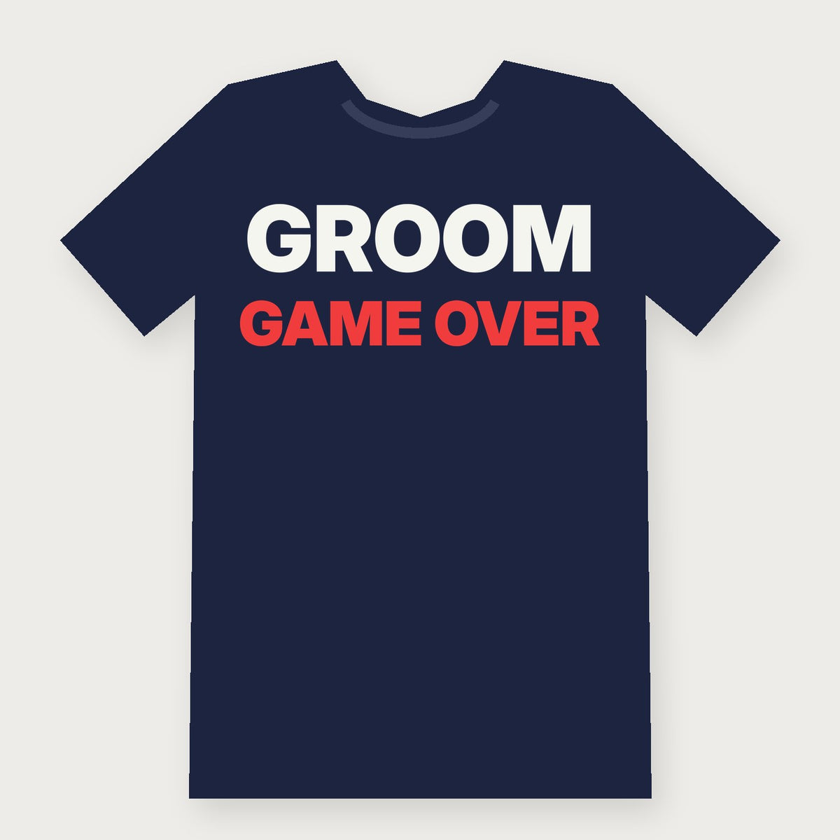 Groom: Game Over Group & Party T-Shirt on navy