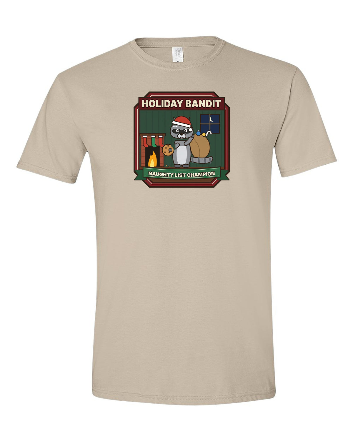 Holiday Bandit: Naughty List Champion - Funny Raccoon Christmas T-Shirt