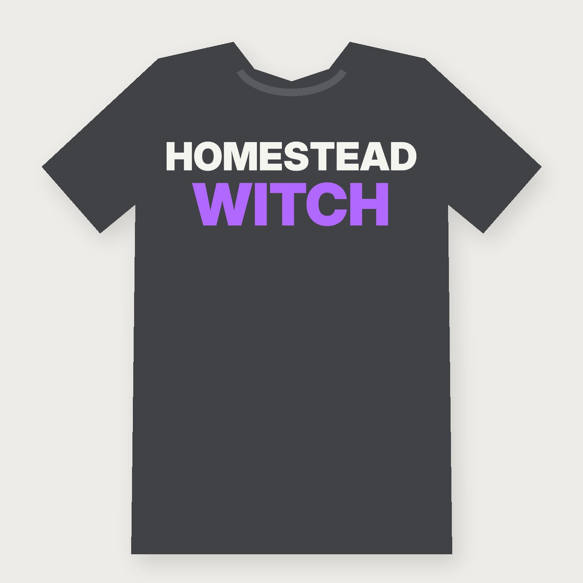 Homestead Witch Funny Herbalist T-Shirt on charcoal