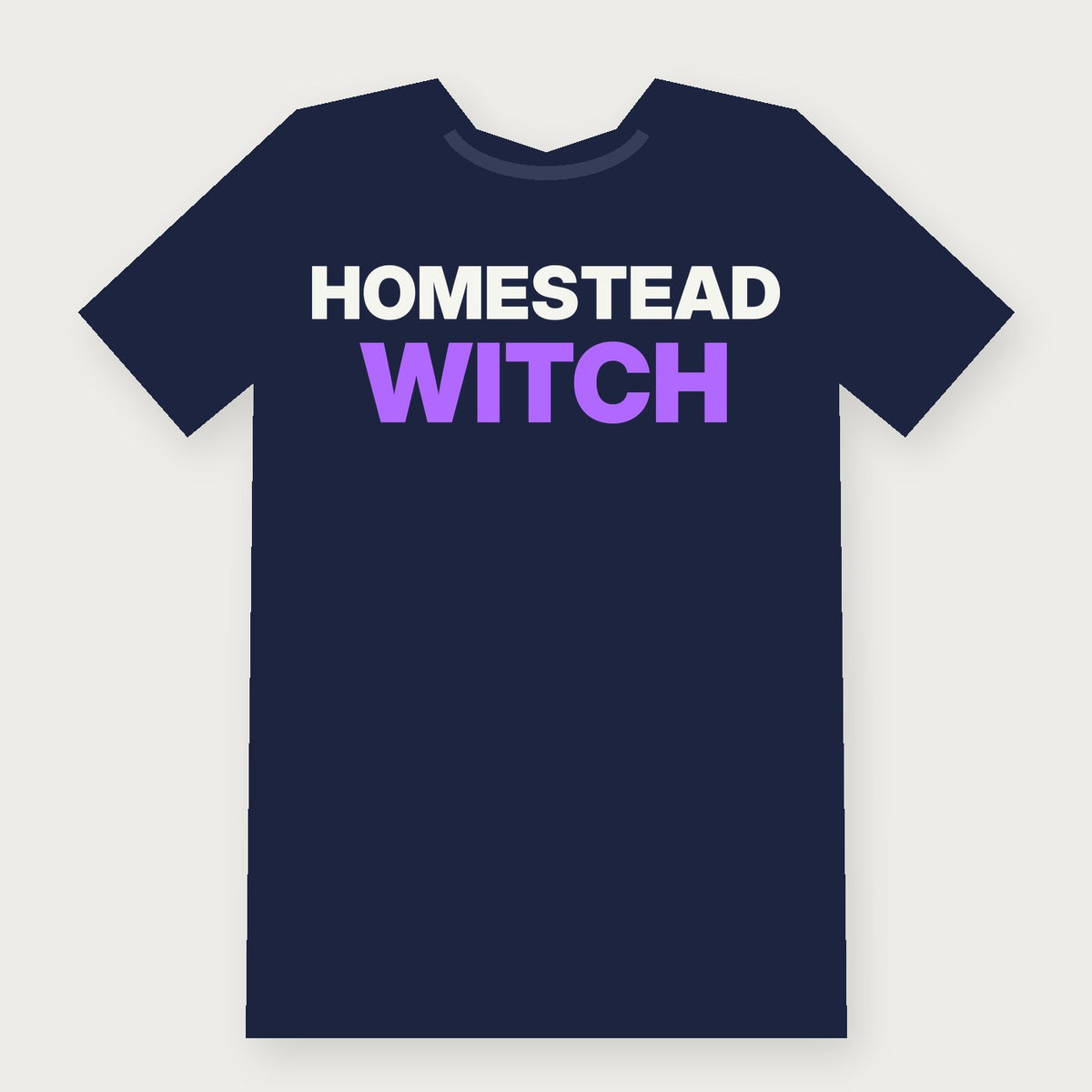 Homestead Witch Funny Herbalist T-Shirt on navy