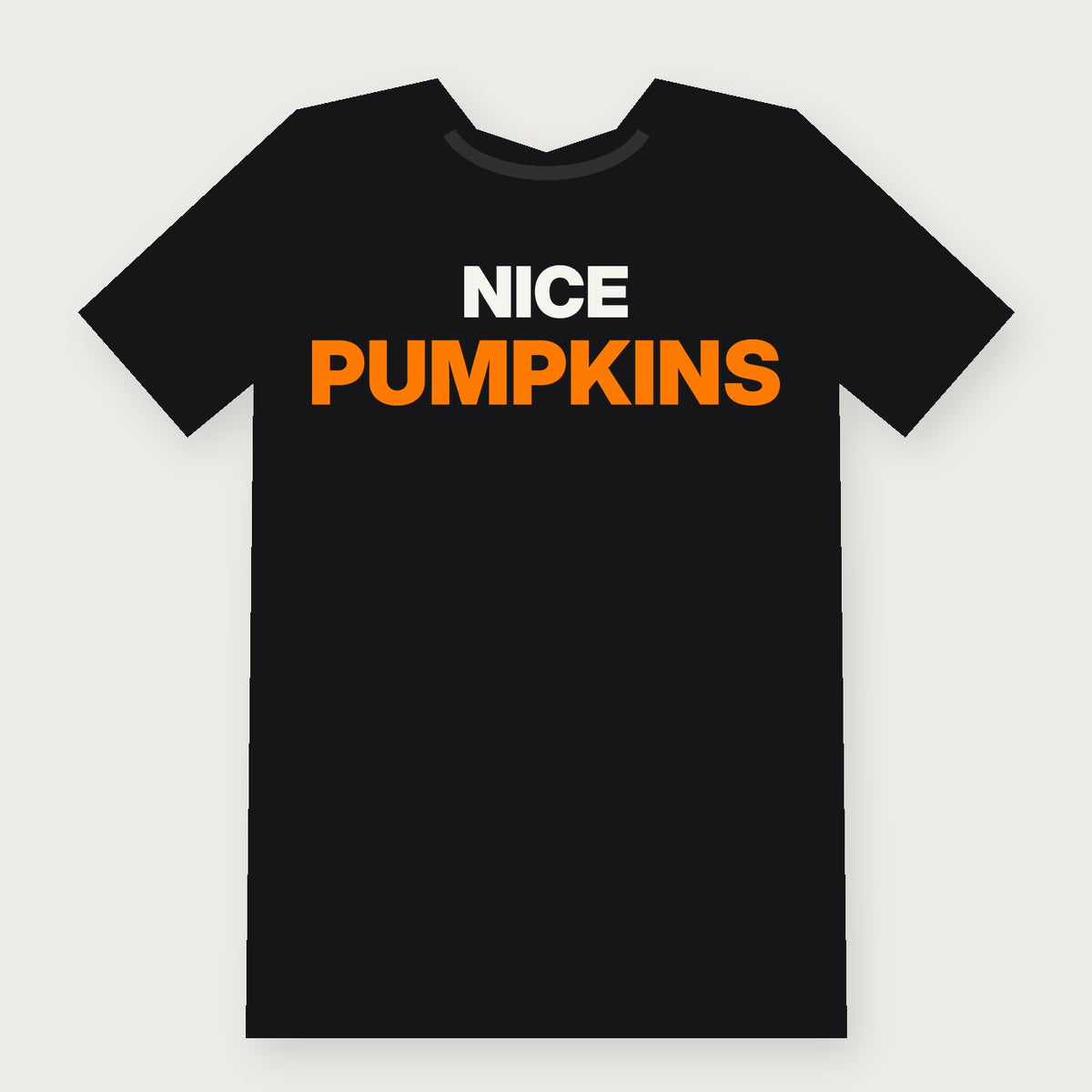 Nice Pumpkins Funny Halloween T-Shirt on black