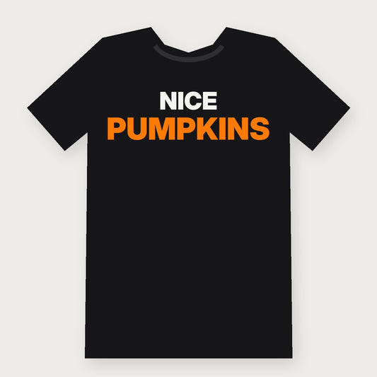 Nice Pumpkins Funny Halloween T-Shirt on black