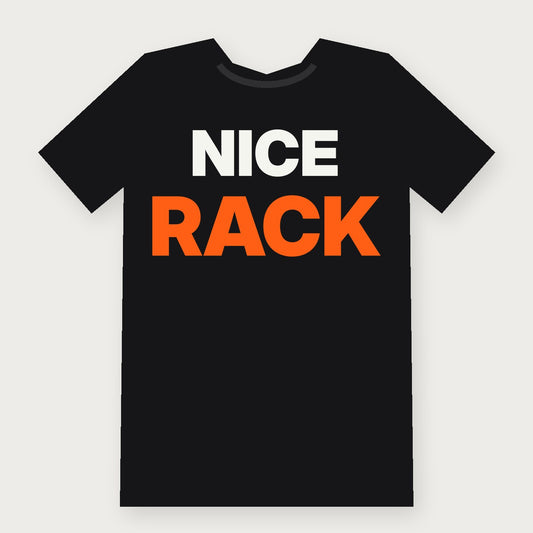 Nice Rack Funny Hunting T-Shirt on black