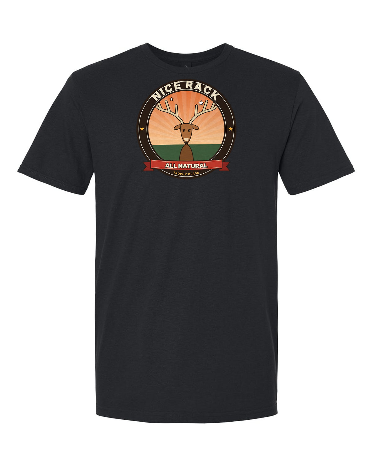 Nice Rack: All Natural - Illustrated Buck Funny T-Shirt