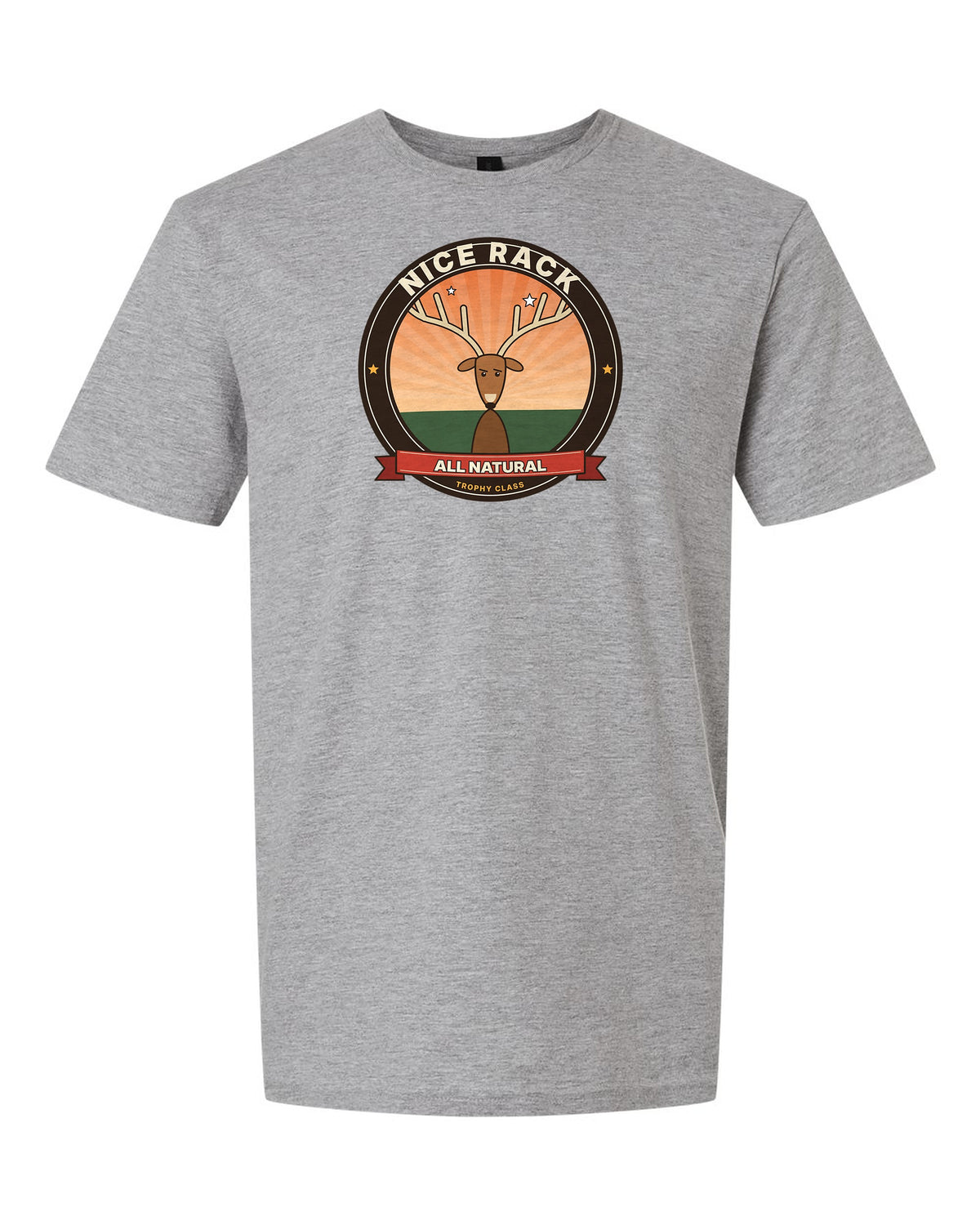 Nice Rack: All Natural - Illustrated Buck Funny T-Shirt
