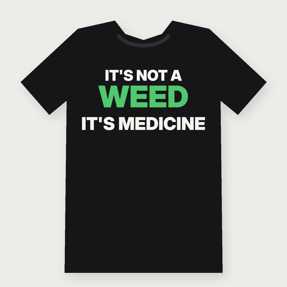 It's Not a Weed, It's Medicine Funny Herbalist T-Shirt on black