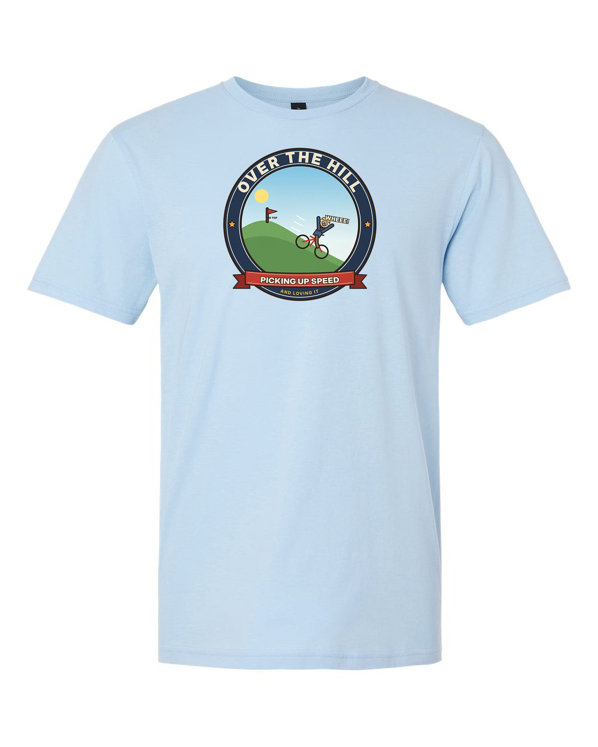 Over the Hill: Picking Up Speed - Funny Birthday Bike T-Shirt