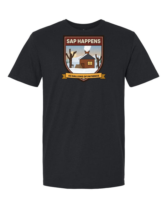 Sap Happens - Funny Maple Sugaring T-Shirt