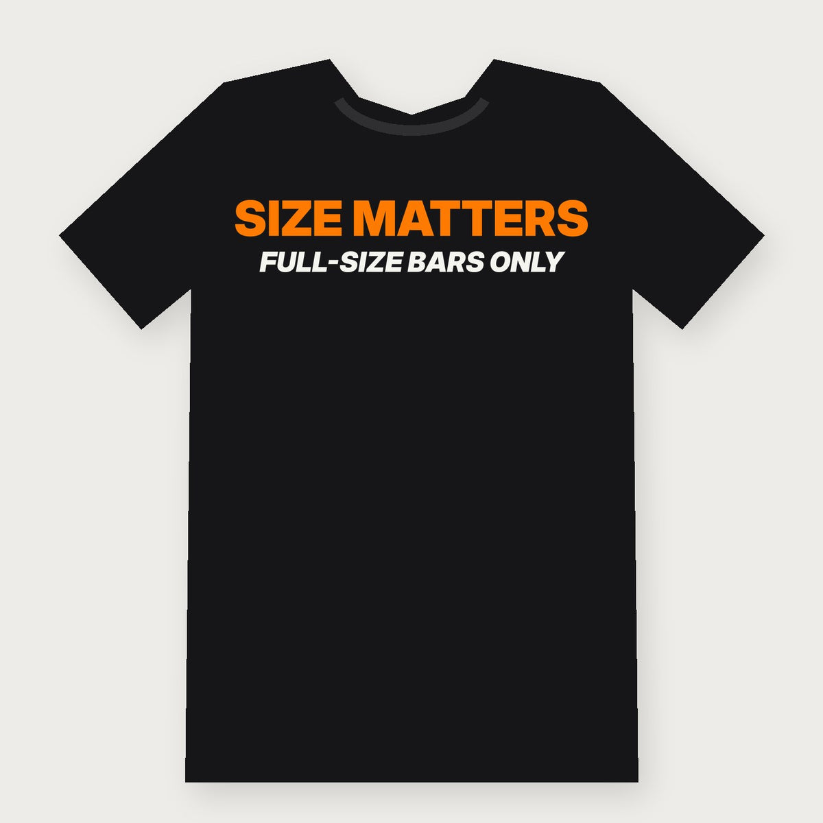 Size Matters: Full-Size Bars Only Funny Halloween T-Shirt on black