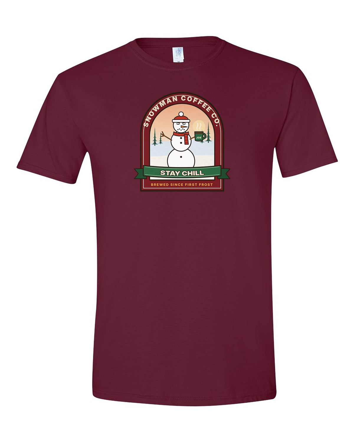 Snowman Coffee Co.: Stay Chill - Funny Christmas Coffee T-Shirt