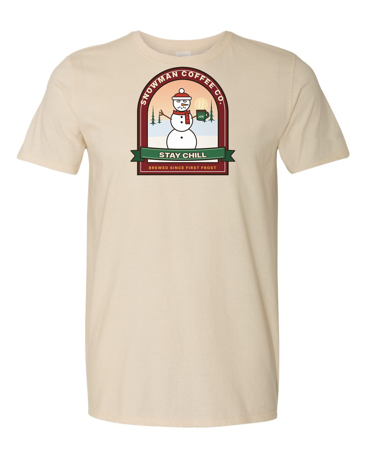 Snowman Coffee Co.: Stay Chill - Funny Christmas Coffee T-Shirt