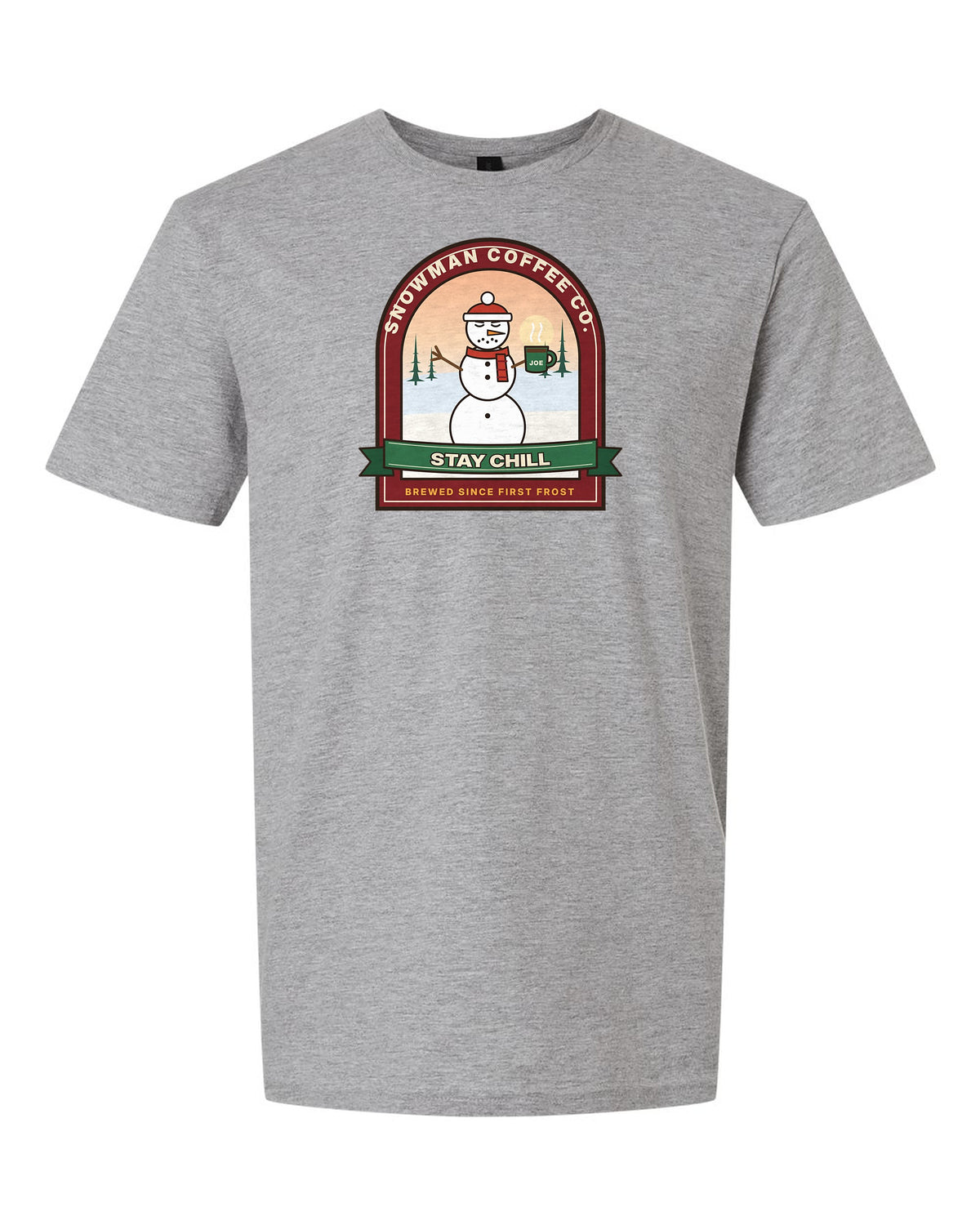 Snowman Coffee Co.: Stay Chill - Funny Christmas Coffee T-Shirt