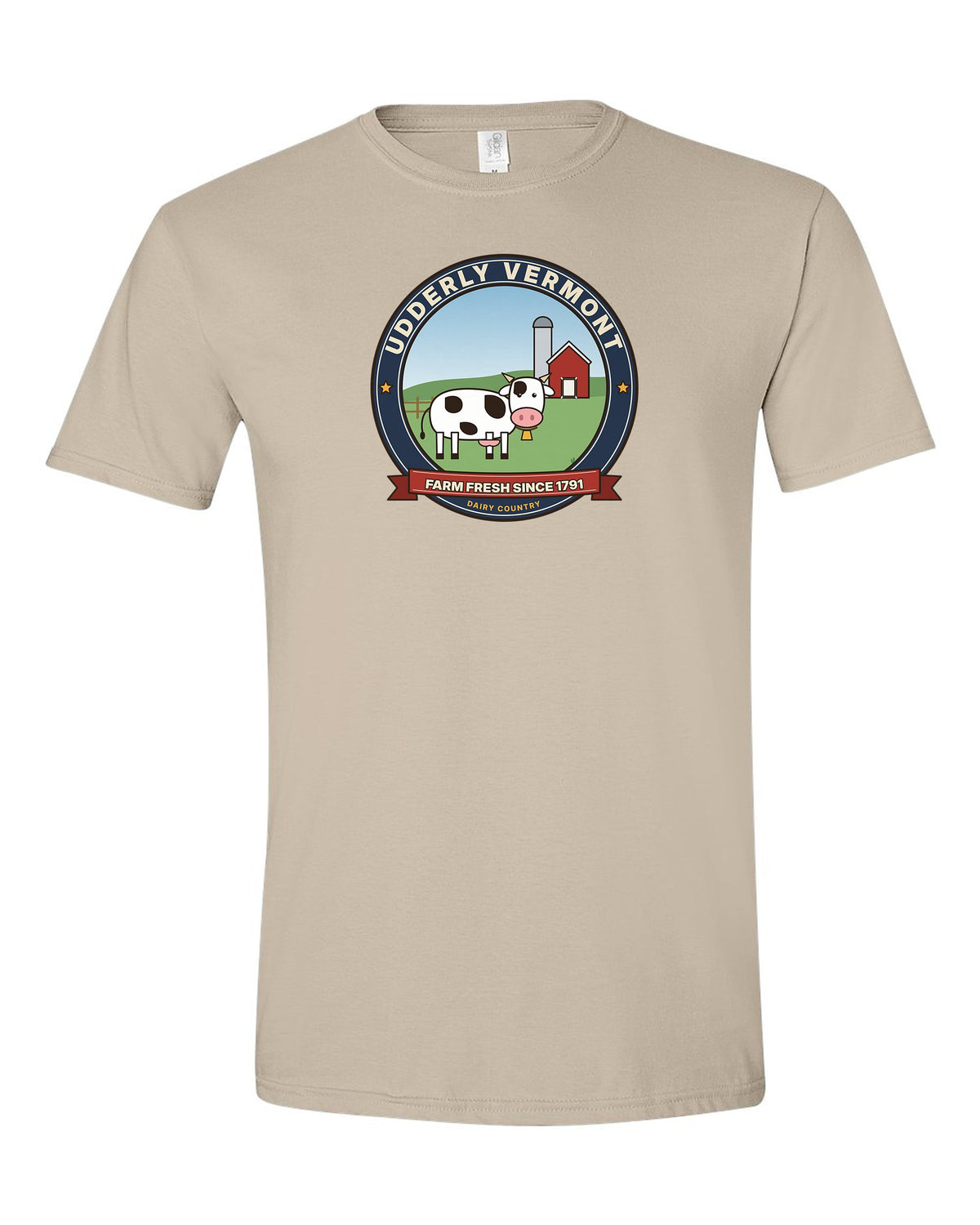 Udderly Vermont: Farm Fresh Since 1791 - Dairy Cow T-Shirt