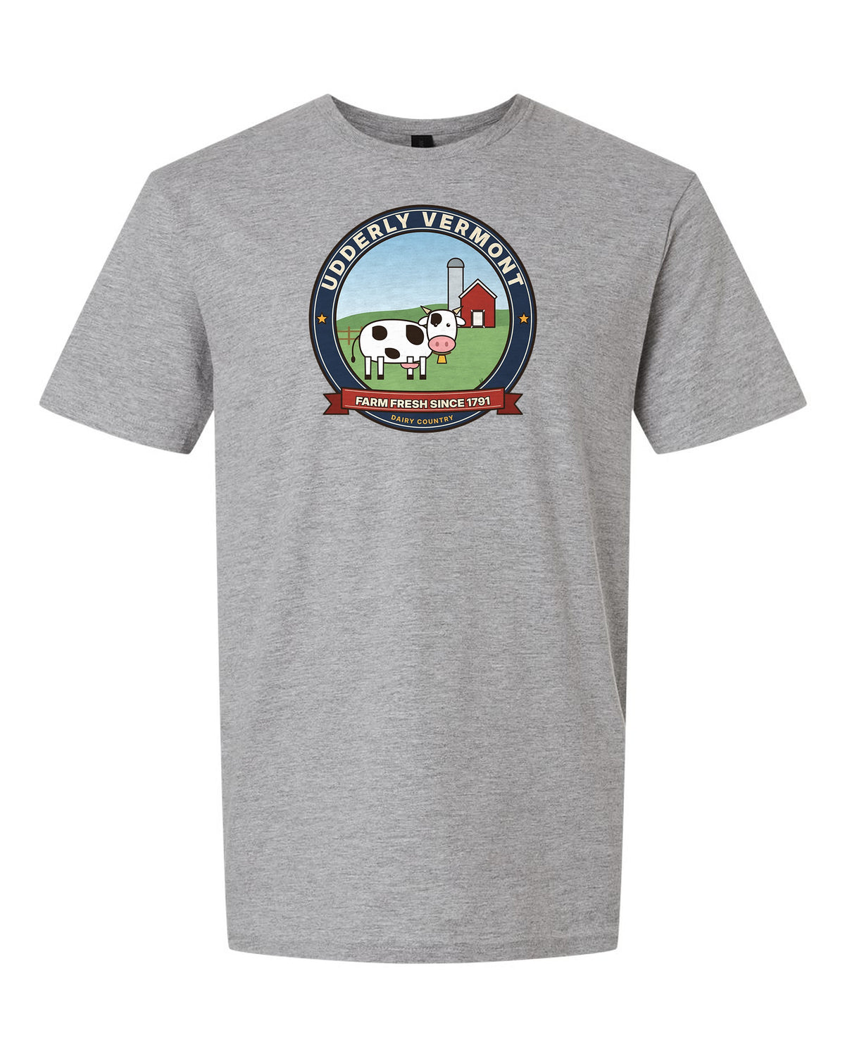 Udderly Vermont: Farm Fresh Since 1791 - Dairy Cow T-Shirt