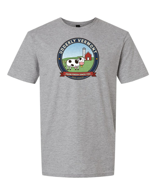 Udderly Vermont: Farm Fresh Since 1791 - Dairy Cow T-Shirt
