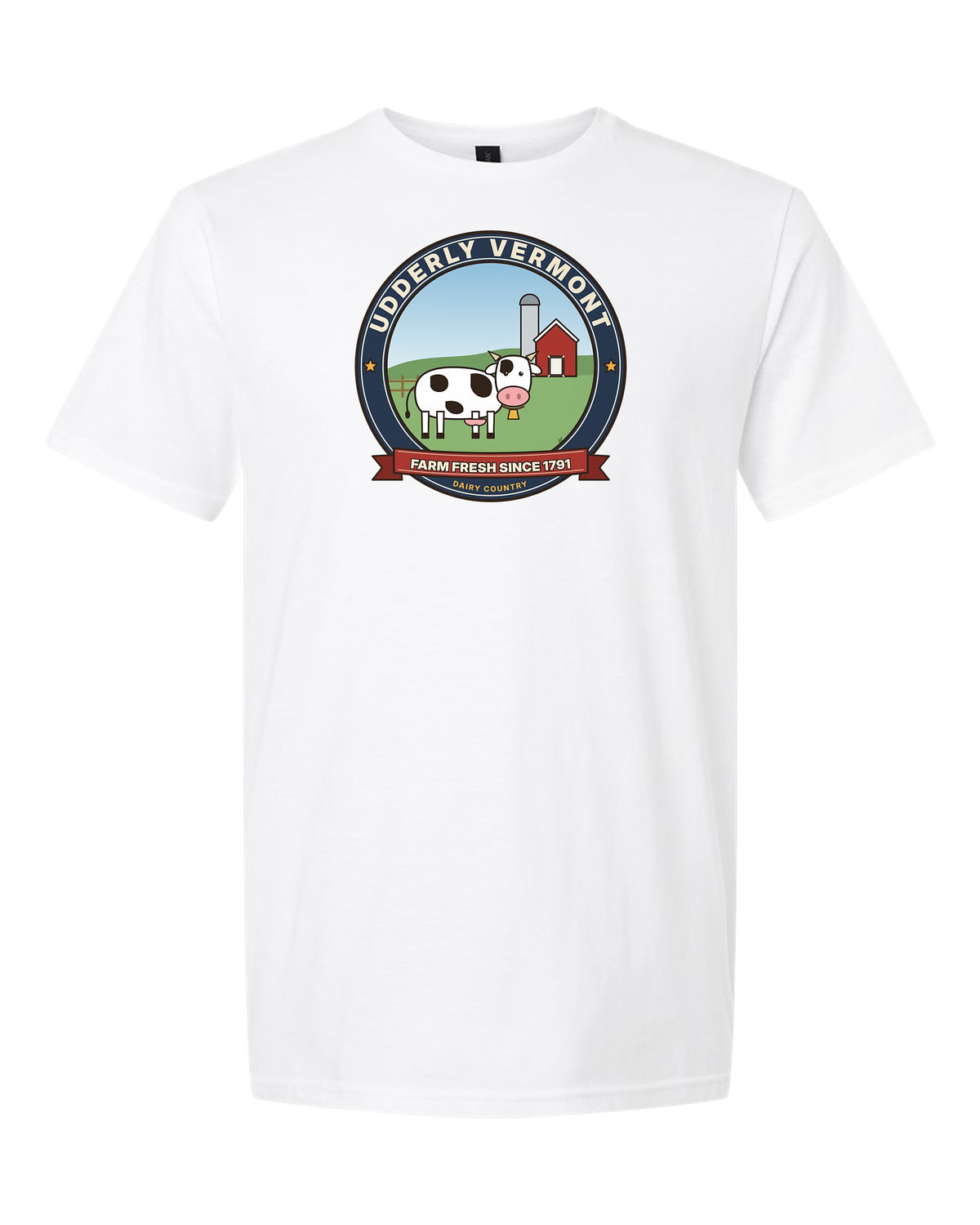 Udderly Vermont: Farm Fresh Since 1791 - Dairy Cow T-Shirt