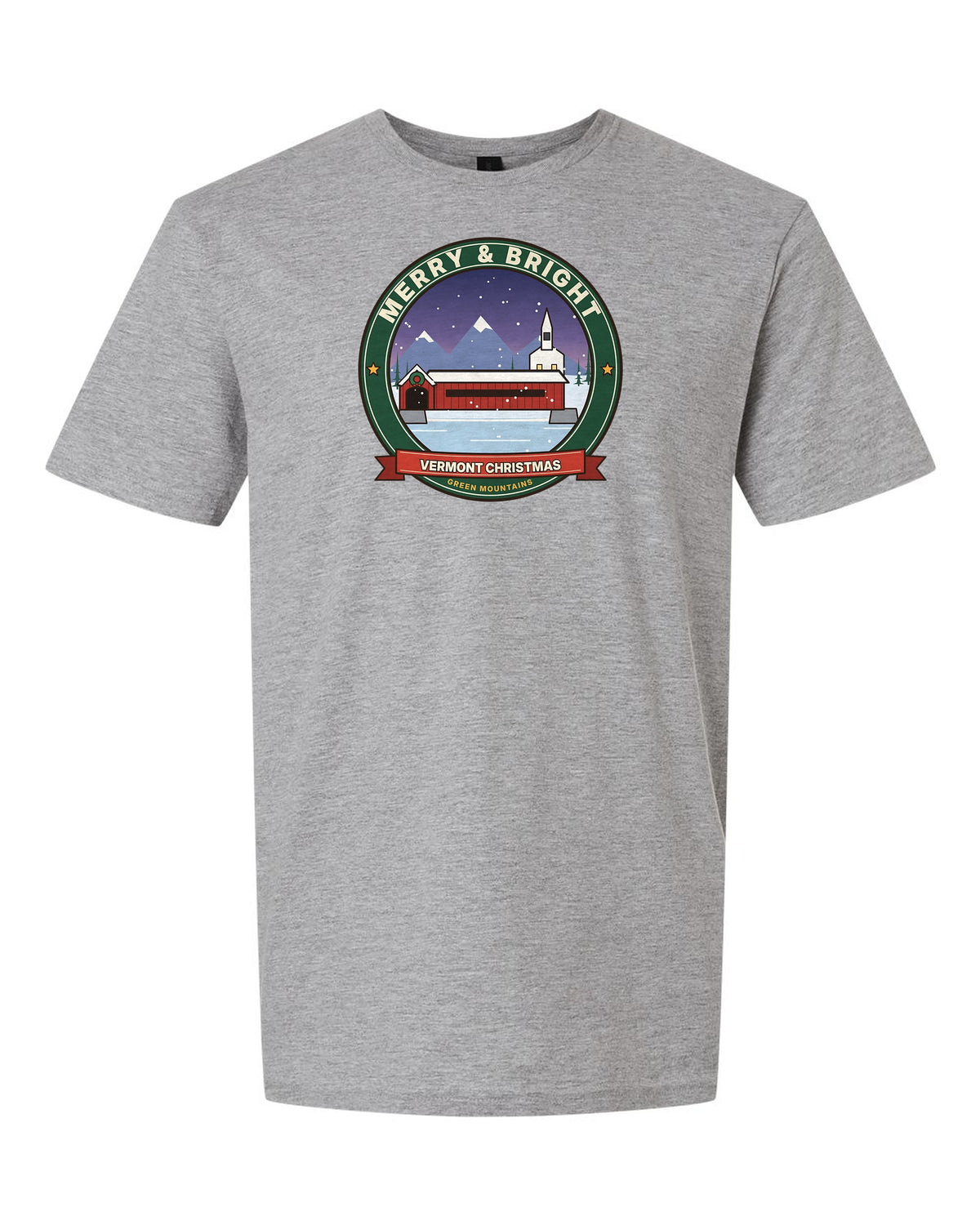 Merry & Bright: Vermont Christmas - Covered Bridge T-Shirt