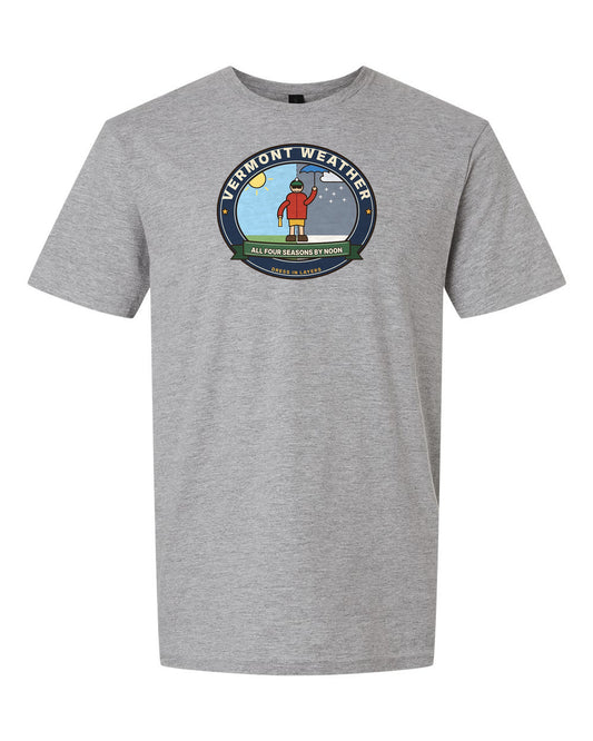 Vermont Weather: All Four Seasons by Noon - Funny Vermont T-Shirt