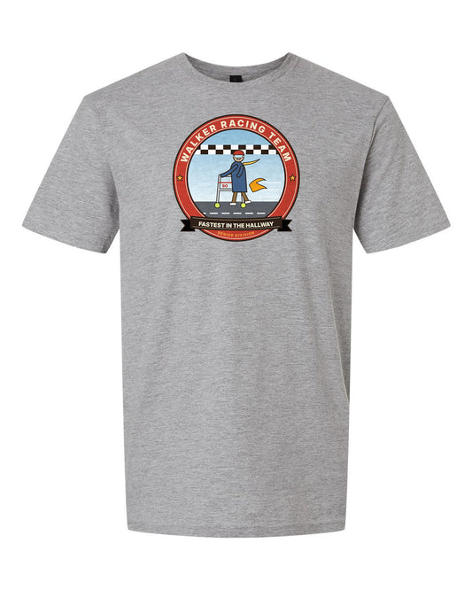 Walker Racing Team: Fastest in the Hallway - Funny Birthday T-Shirt
