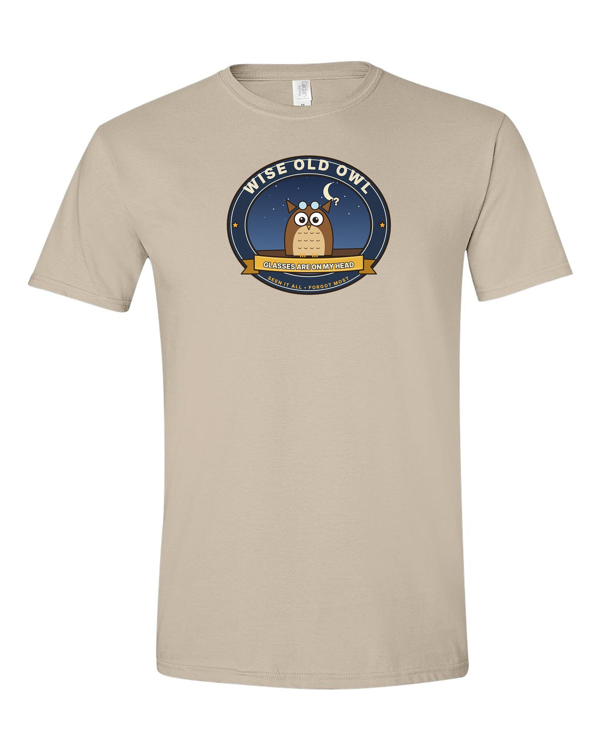 Wise Old Owl: Glasses Are on My Head - Funny Birthday T-Shirt