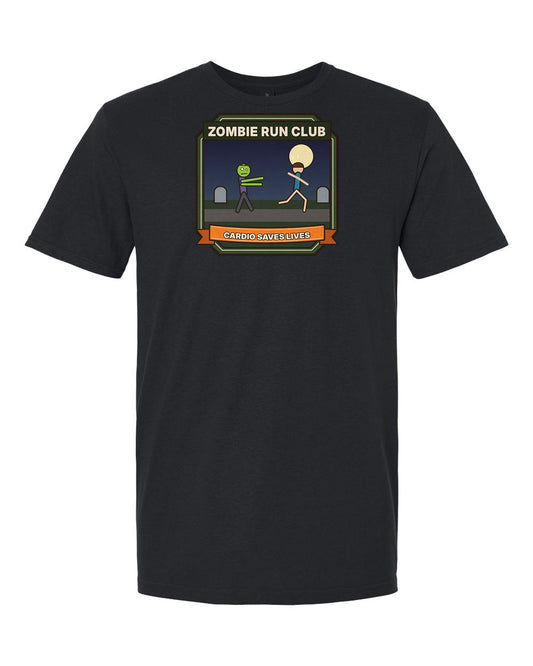 Zombie Run Club: Cardio Saves Lives - Funny Halloween Running T-Shirt