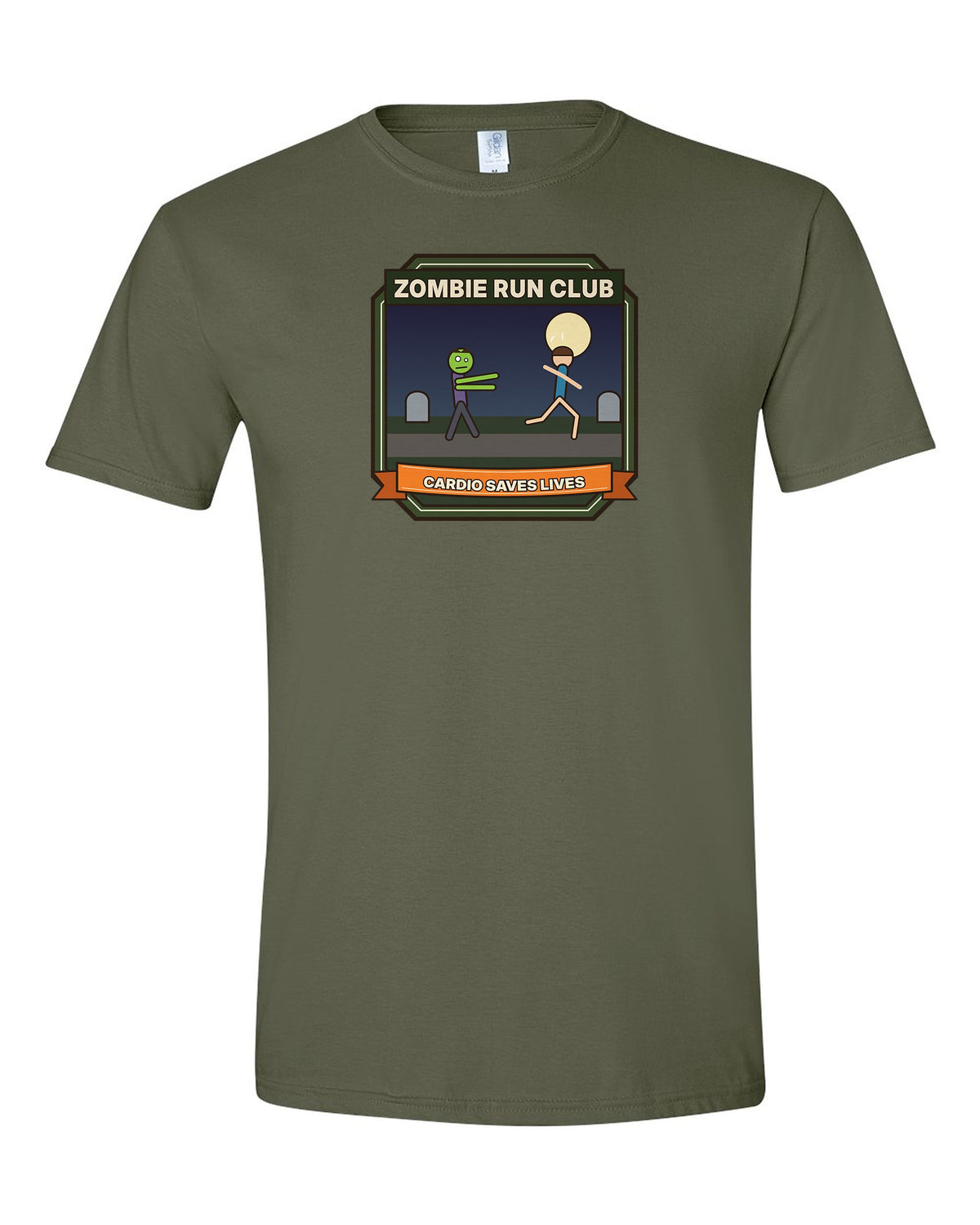 Zombie Run Club: Cardio Saves Lives - Funny Halloween Running T-Shirt
