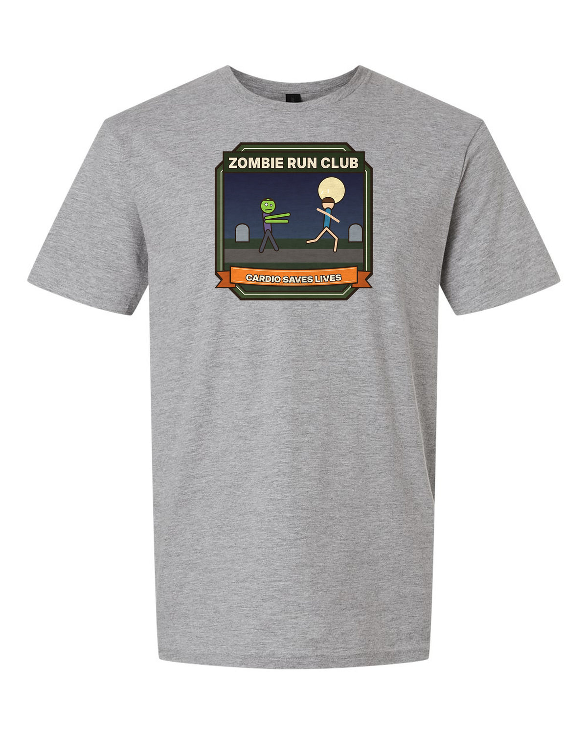 Zombie Run Club: Cardio Saves Lives - Funny Halloween Running T-Shirt